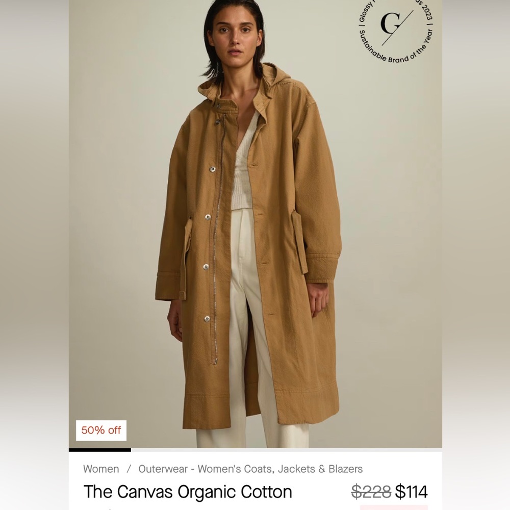 The Canvas Organic Cotton Parka, Camel